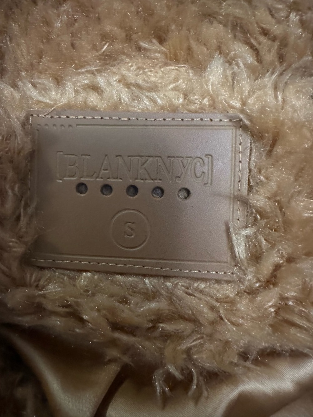 Blank NYC Faux Fur Teddy Sweater Jacket in Tan
